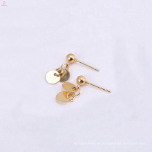 Joyería de moda de las mujeres 14K Arabia Pendientes de oro Diseño moderno Minimal Pendientes